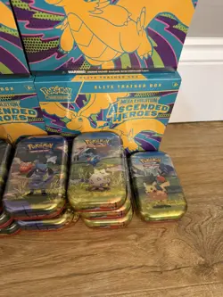 Pokemon TCG: x5 Ascended Heroes ETB & 14 Mini Tins Bundle New Sealed - Image 3