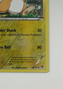 Raichu Card 28/111 Reverse Holo XY Furious Fists Pokemon TCG - Image 5