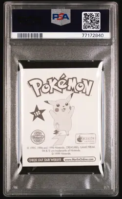 Pokemon 1999 Charizard #180 Merlin Sticker PSA 9 Mint - Image 2