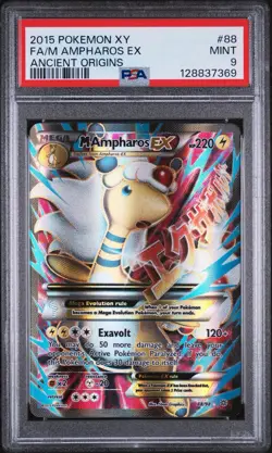 Pokemon 2015 M Ampharos EX 88/98 XY Ancient Origins Holo PSA 9 - Image 3