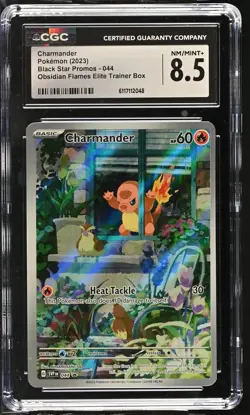 2023 Pokemon Black Star Promos Charmander Obsidian Flames ETB CGC 8.5 #044 - Image 1