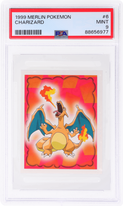 1999 Pokemon Album Stickers Charizard #6 PSA 9 - Image 1