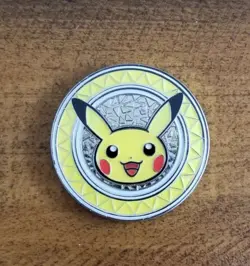 Pikachu Metal Coin Pokemon TCG XY Premium Trainer's Collection Box 2017 - Image 1