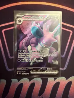 Team Rockets Nidoking EX 216/182 Destined Rivals Ultra Rare Full Art Pokemon NM - Image 1