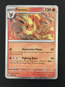 Pokemon Flareon SVP 167 Prismatic Evolutions Cosmos Holo Promo 2025 - Image 1