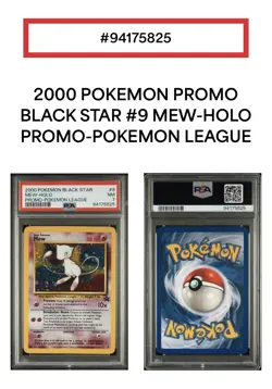 Pokemon Mew Holo Promo PSA 7 09/53 Wotc Promo Pokemon League 2000 - Image 2