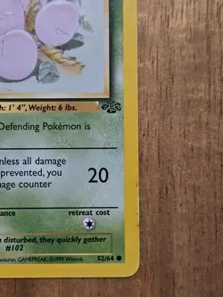 Exeggcute 1st Edition Excellent Pokemon TCG Jungle Set #52/64 1999 **has spots** - Image 3