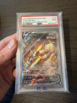 Pokemon 2021 Flareon V SWSH179 Full Art Flareon VMAX Premium Collection - PSA 9 - Image 2