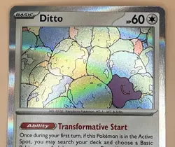 Ditto 132/165 – Scarlet & Violet 151 (Holo Rare) - NM - 2023 Pokemon TCG - Image 3