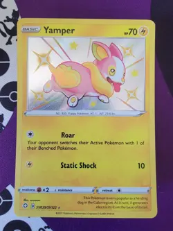 Yamper #SV039/SV122 Shining Fates Shiny Holo Rare Pokemon TCG - Image 1