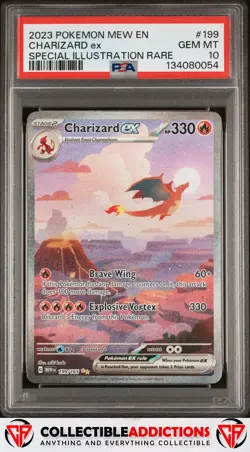 2023 Pokemon Mew En-151 #199 Charizard Ex Special Illustration Rare PSA 10 - Image 1
