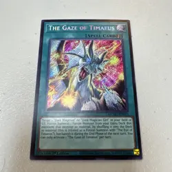 Yugioh! 1x The Gaze of Timaeus MZMU-EN013 Secret Rare 1st Ed NM - Image 1