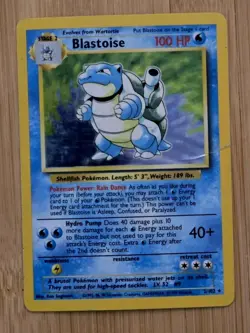 Pokemon TCG 1999 Base Set Blastoise Holo WOTC Card 2/102 HP - Image 1