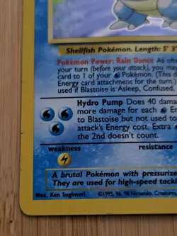 Pokemon TCG 1999 Base Set Blastoise Holo WOTC Card 2/102 HP - Image 5