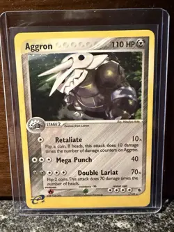 Pokemon TCG Aggron Holo Rare Card Ruby and Sapphire 1/109 NM Condition - Image 2