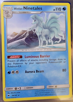 Alolan Ninetales # 28/147 Burning Shadows Set Pokemon Trading Cards Rare NM/MINT - Image 1