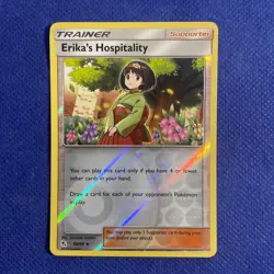 Erika's Hospitality 56/68 NM Reverse Holo Hidden Fates Near Mint Pokemon Card - Image 1