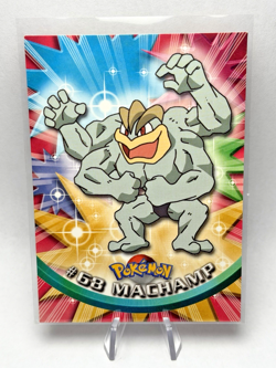 Pokemon Topps Holo #68 Machamp TV Animation Edition Blue Logo Card Non Holo - Image 1