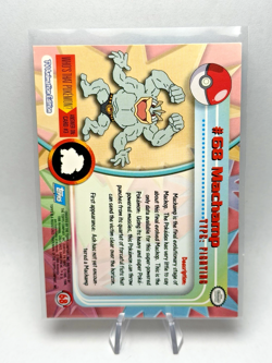 Pokemon Topps Holo #68 Machamp TV Animation Edition Blue Logo Card Non Holo - Image 2