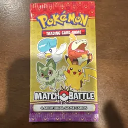 Pokemon Match Battle Booster Pack Sealed 4 Cards Trading Card Game - Image 1