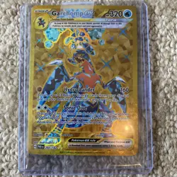 Pokemon TCG Garchomp EX Full Art Hyper Rare Holo Card 260/182 Paradox Rift Gold - Image 1