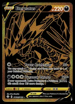 Pokemon Card - Eternatus V Shining Fates SV121/SV122 Shiny Holo Rare - Image 1