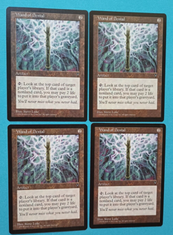 Magic the Gathering MTG Visions WAND OF DENIAL X 4 (3 VLP/E & 1 MP/EX) U 1997! - Image 2