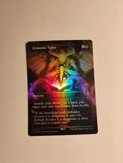 Demonic Tutor (Borderless) Commander Masters Foil - Image 1