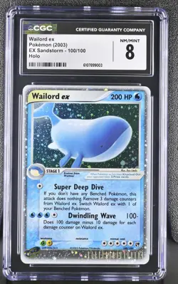 CGC 8 NM-Mint Wailord EX 100/100 Holo EX Sandstorm Pokemon - Image 1