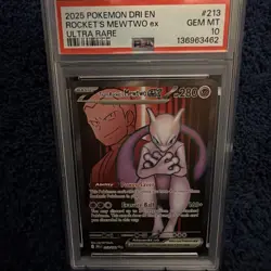 Pokemon 2025 Destined Rivals Team Rockets Mewtwo EX Ultra Rare PSA 10 - Image 1