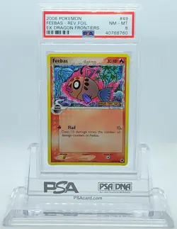 POKEMON EX DRAGON FRONTIERS FEEBAS #49 REVERSE HOLO PSA 8 NM-MT #40768760 - Image 1