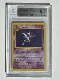 1999 Pokemon Fossil 1st Edition #021 Haunter BGS 8.5 - Image 1