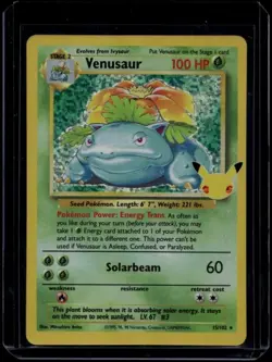 Pokemon TCG Venusaur 15/102 Celebrations Classic Collection NM - Image 1
