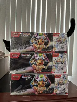 Pokemon Prismatic Evolutions Sams Club Exclusive Surprise Box Booster Bundle x3 - Image 4