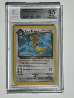 2000 Pokemon Team Rocket Unlimited #022 Dark Dragonite BGS 8.5 - Image 1