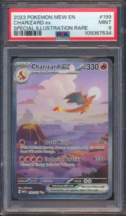 2023 POKEMON MEW 151 CHARIZARD EX #199 SIR SPECIAL ILLUSTRATION RARE PSA 9! - Image 1