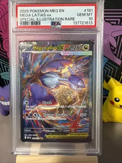 Pokemon Mega Latias ex Special Illustration Rare Holo 181/132 PSA 10 🔥 - Image 2