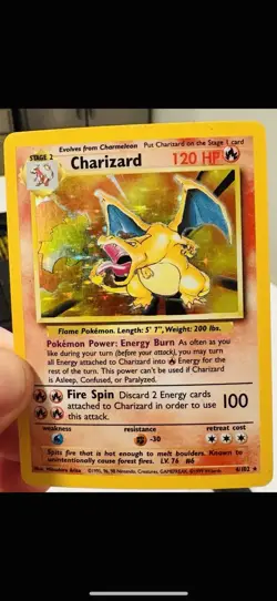 Pokemon TCG - 1999 Base Set - 4/102 Holo Rare Charizard Unlimited - Image 1