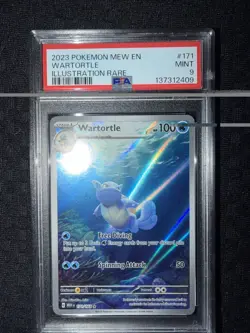 2023 POKEMON MEW EN-151 ILLUSTRATION RARE #171 WARTORTLE PSA 9 - Image 1