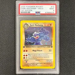 Pokemon TCG: Dark Machamp 10/82 - 1st Edition Team Rocket - PSA 9 - Image 1