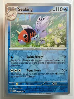POKEMON 151 ENGLISH REVERSE HOLO SEAKING 119/165 MEW EN - Image 1