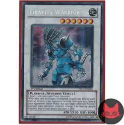 Yugioh Gravity Warrior PRC1-EN020 Secret Rare 1st Edition NM - Image 1