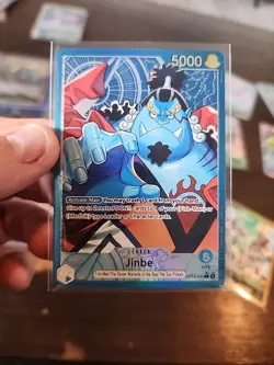 One Piece CCG Jinbe OP14-040 L Leader Alt Art - The Azure Sea's Seven - Image 1