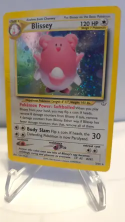 Blissey 2/64 Rare Unlimited Holofoil DMG Neo Revelation Pokemon Card TCG Vintage - Image 1