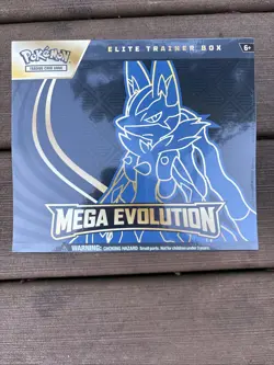 Pokemon Mega Evolution Elite Trainer Box Mega Lucario With Energy Cards Dice. - Image 1