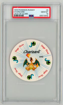 Pokemon Charizard J Jack of Clubs Rummy Playing Card 1999 PSA 10 GEM MINT - Image 1