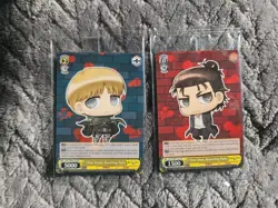WeiB (Weiss) Schwarz Card Attack on Titan Chimi Eren & Chimi Armin SEALED Card s - Image 1