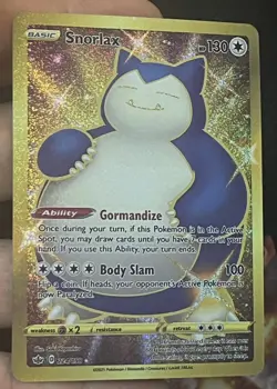 Snorlax Custom Card TCG glitter Holo alt art Fan Art Nm - Image 1
