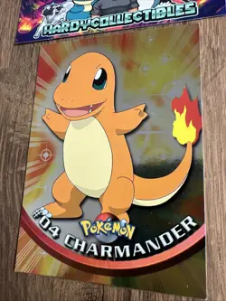 Pokemon 1999 Charmander #04 Topps Holo Card 1st Printing Blue Logo NM - Image 2