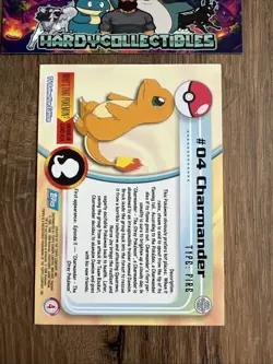 Pokemon 1999 Charmander #04 Topps Holo Card 1st Printing Blue Logo NM - Image 3